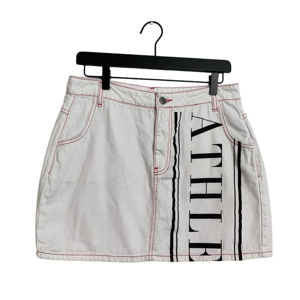 White Denim Micro Mini Skirt